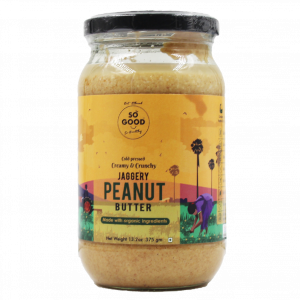 So Protein Natural Creamy And Crunchy Jaggery Peanut Butter 375gm