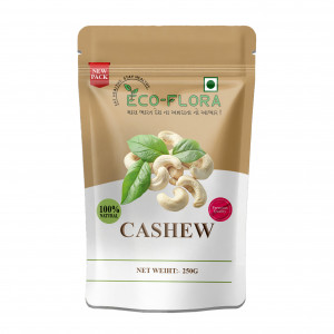 Eco Flora 100% Natural & Crunchy Premium Whole Cashews, Nutritious & Delicious Nuts, Signature Plain, High Fiber