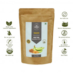 So Good Natural Peri Peri Banana Chips 100gm