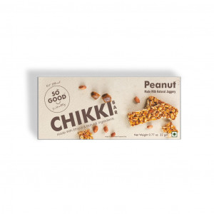 So Good Natural Peanut Chikki Bar 22gm