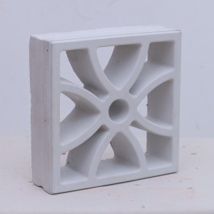 PETAL ELEVATION BREEZE BLOCKS JALI WHITE