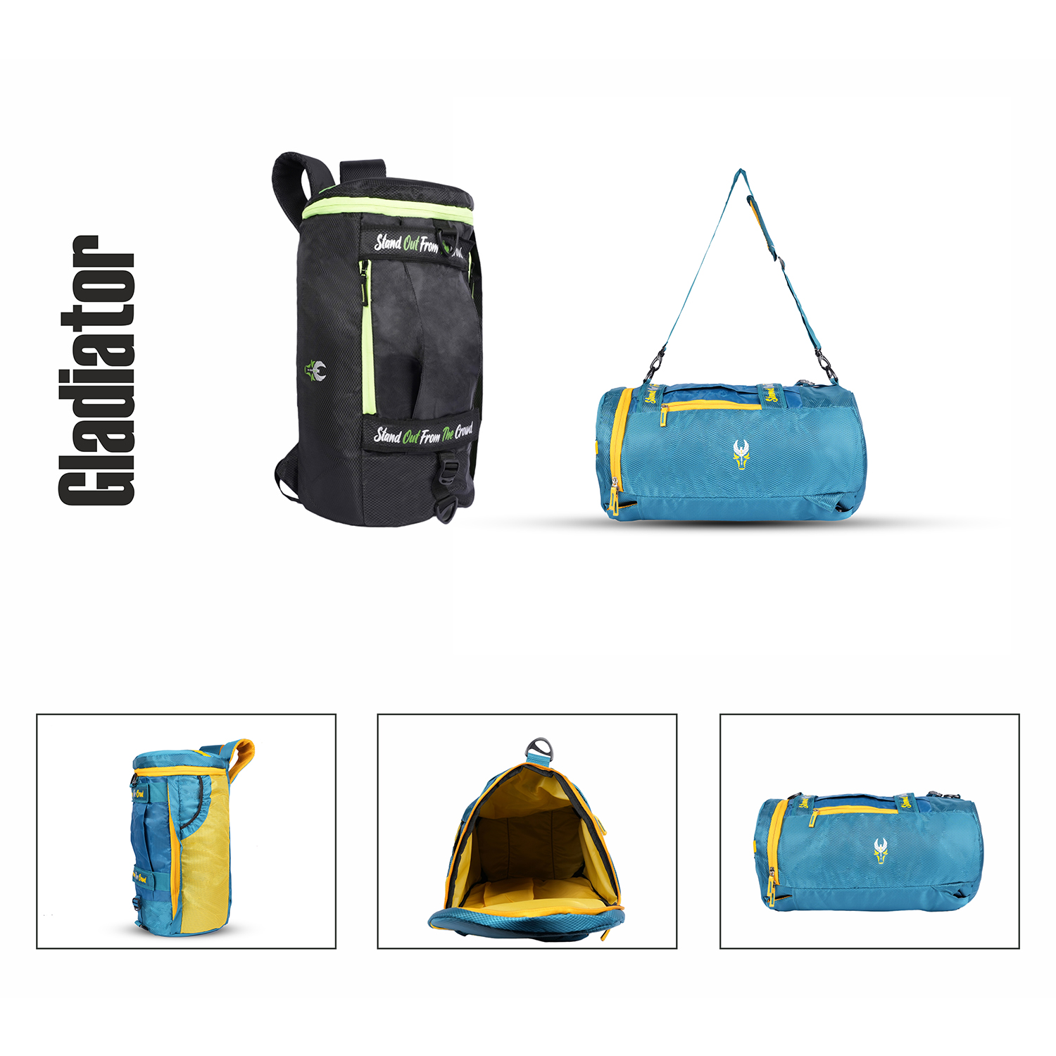 Krishiv Gladiator Hybrid Gym Bag Cum Backpack, Duffle Bag, Sports Bag, Camo