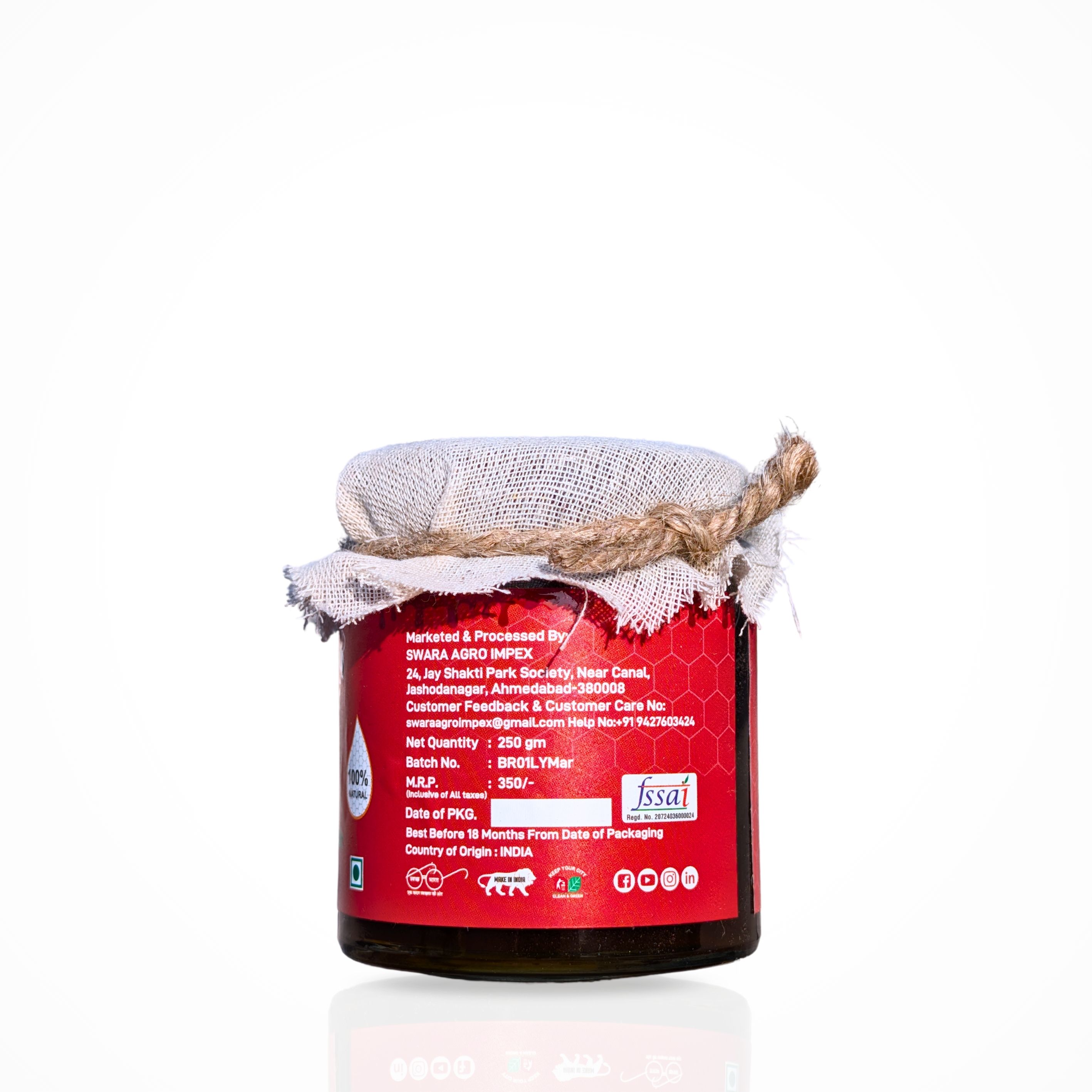 100% Natural Lychee Honey - 250 Gm