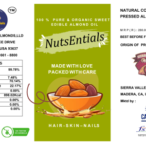 100% pure and natural almond oil