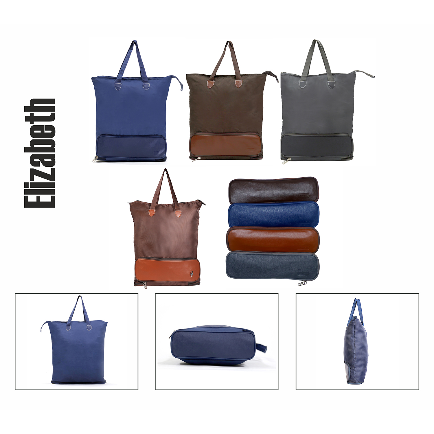 Krishiv Elizabeth Polyester Shopping Grocery Tote Bag