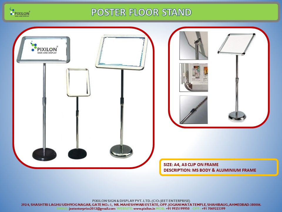 FLOOR POSTER STAND - A4
