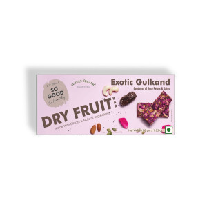 So Good Exotic Gulkand Dry Fruit Bar 30gm