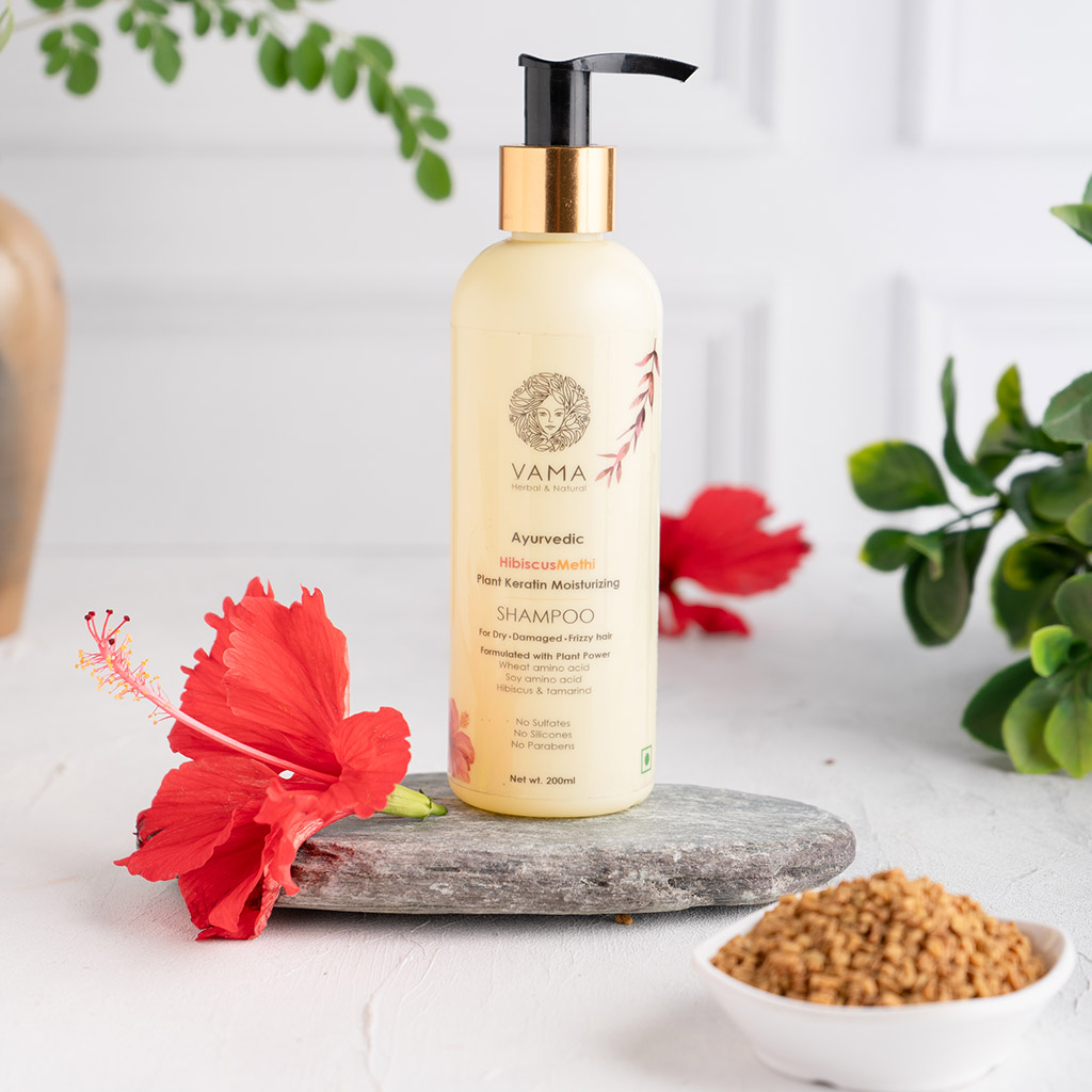 Vama Ayurvedic Hibiscus Methi Dry Hair Shampoo 200ml
