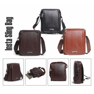 Krishiv Insta Casual Cross Body Vegan Faux Pu Leather One Side Sling Bag