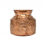 Kapita Copper Om Swastik Design Lota Height: 4.3" Inch