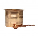 Kapita Copper Panch Patra Worship Glass And Spoon 150ml