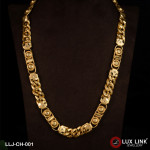 1 Gram Gold Plated 2 In Glamorous Design Pokal Chain for Men - CH - 001