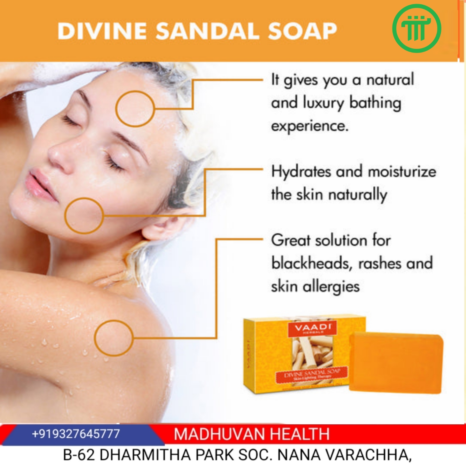 Divine Sandal Soap with Saffron & Turmeric