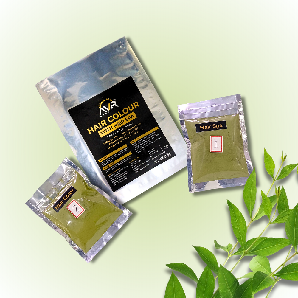 Hair Colour with Hair Spa, Black Hair Color with Brahmi, Heena, Rosemary, Dragon Fruit and Jatamansi