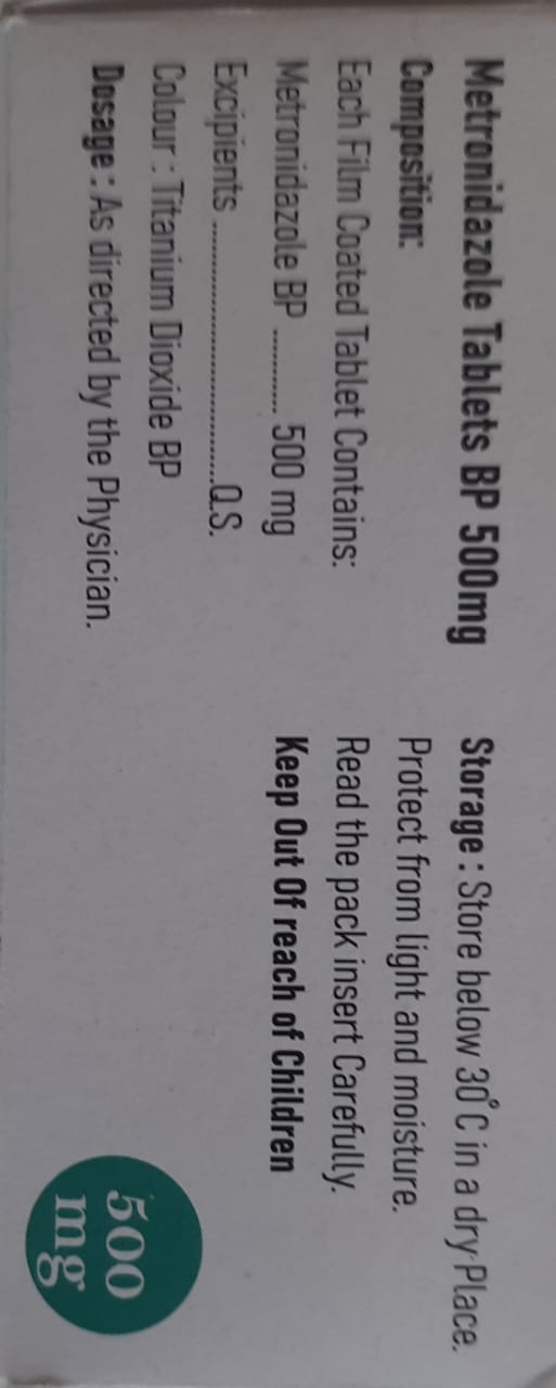 METRONIDAZOLE TABLETS 500MG