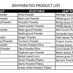 Dehydreted vegetable