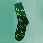 Holy Guac-Socks! Avocado-Themed Cotton Crew Socks – Soft, Knitted, and Unisex – For Foodies Who Walk in Style | Bunaayi