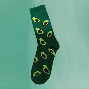 Holy Guac-Socks! Avocado-Themed Cotton Crew Socks – Soft, Knitted, and Unisex – For Foodies Who Walk in Style | Bunaayi