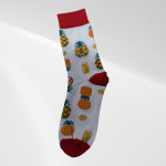 Pineapple Punch Cotton Socks – Bold, Tropical, and Fun – Knitted Unisex Crew Socks Zesty look | Bunaayi