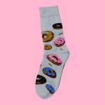 Sweet Donut socks – Donut-Inspired Cotton Crew Socks – Unisex, Knitted, and Sprinkle-Filled Fun for All Ages | Bunaayi