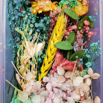 Dry flower resin art