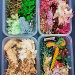 Dry flower resin art