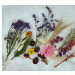 Dry flower resin art