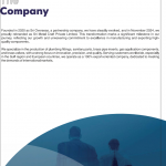 production of plumbing fitting, brass pipe, brass valve etc.