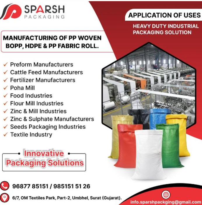 Mfg. of pp Woven Bopp, HDPE & PP Fabric Roll