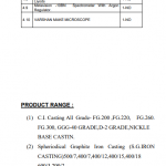 Mfg. of all grades of C.I and S.G Casting