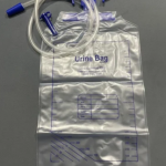 Urine Collection Bags with Measured Volume Meters and Surgical Gowns.