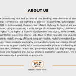 manufacturer of domestic, industrial, commercial led lighting & control equipments.