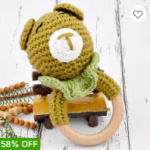 Crochet baby toys and accessories.