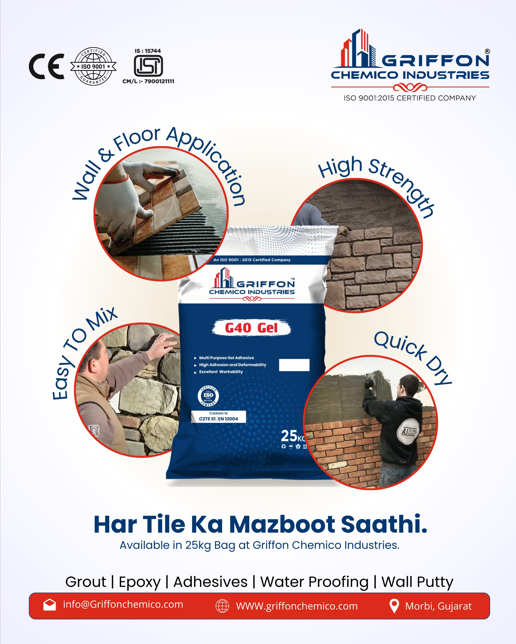 Grout, Epoxy, Adhesives, Wall putty