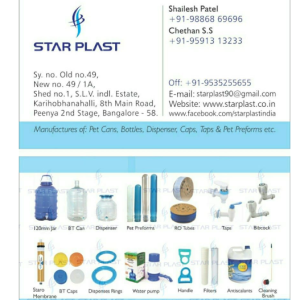 Manufacturer of 20 LTR Pet Bottles, Dispenser, Tap and Cap .