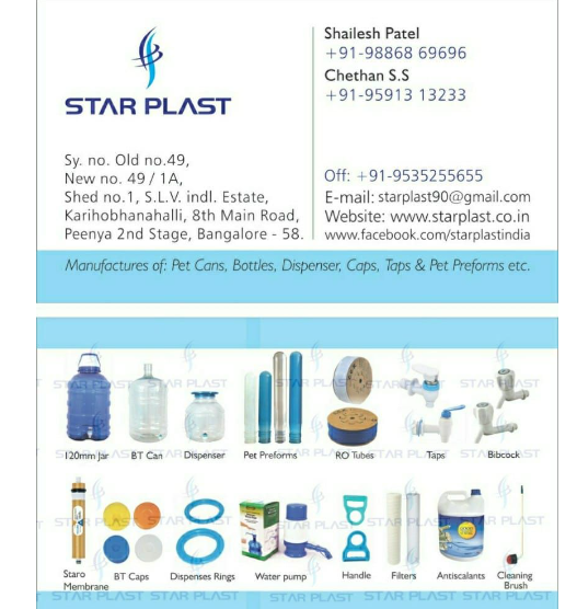Manufacturer of 20 LTR Pet Bottles, Dispenser, Tap and Cap .