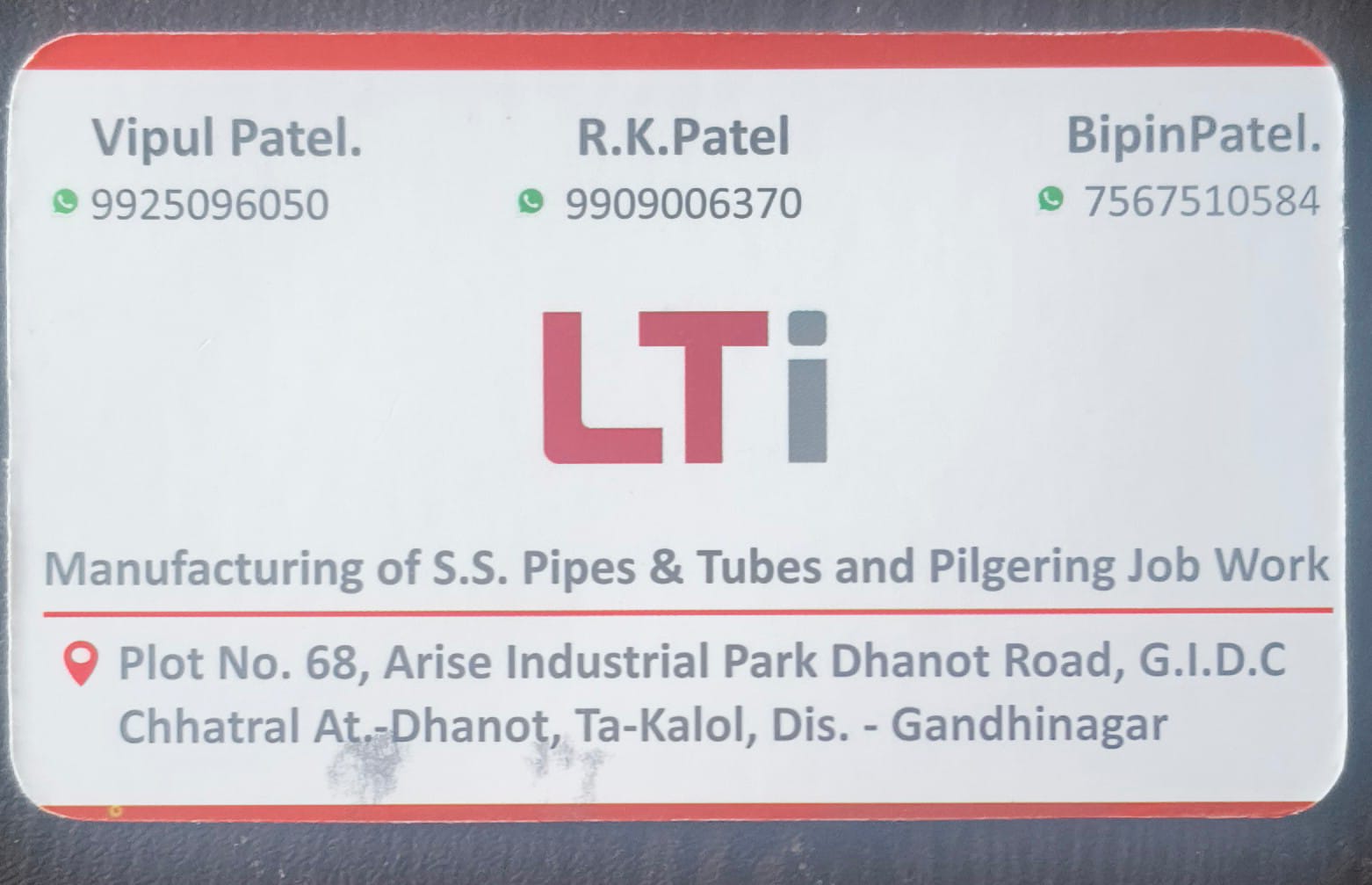 Mfg. of S.S Pipe & Tube