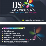 Flex banner, branding solution, glass glazing elevation, LED board etc.