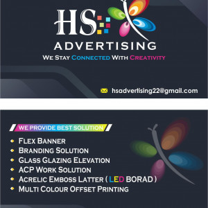 Flex banner, branding solution, glass glazing elevation, LED board etc.