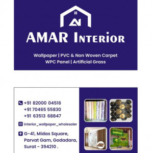 wallpaper, pvc & non woven, carpet, wpc panel, artificial grass etc.