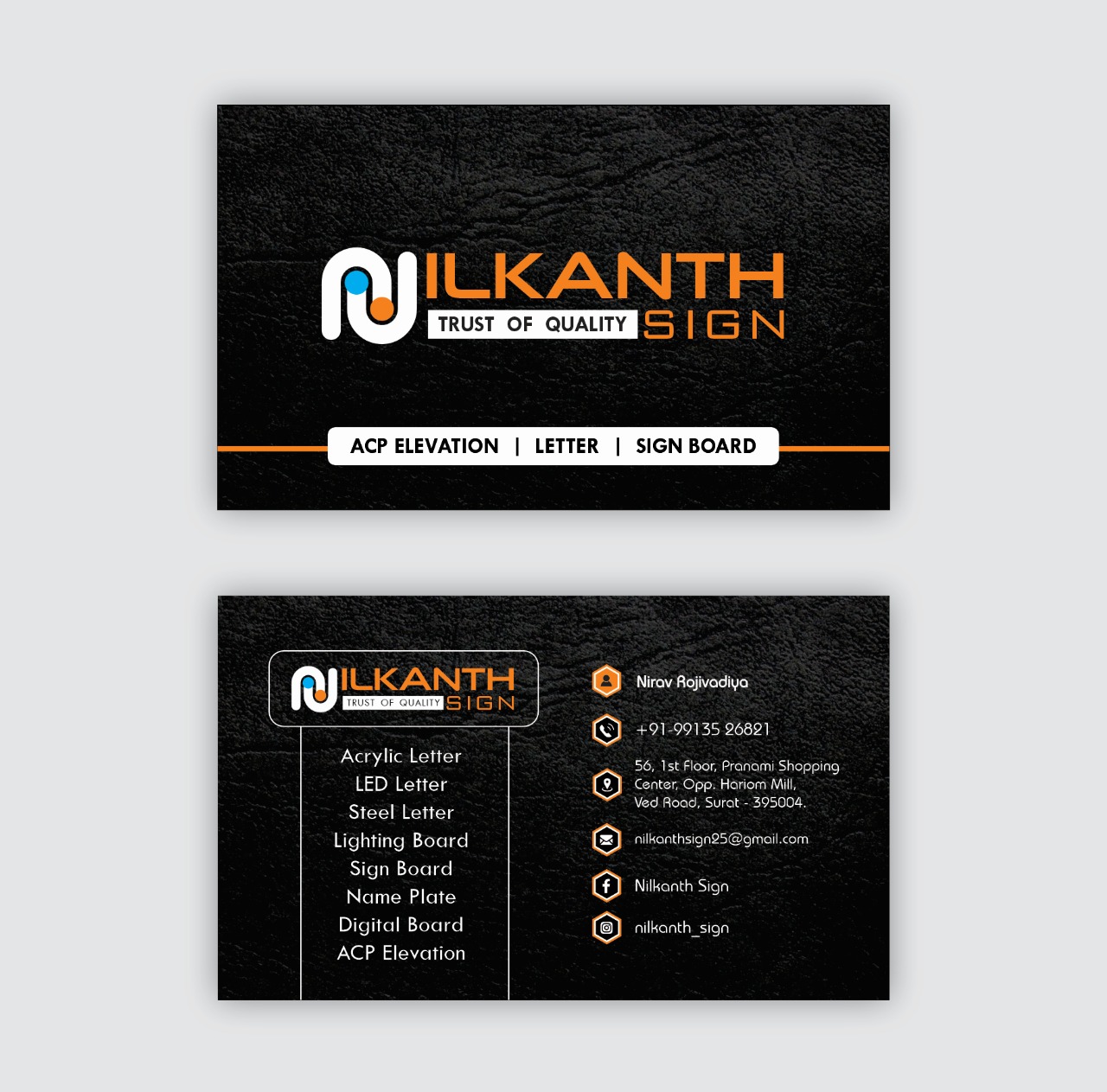 Acrylic Letter, LED letter, Steel letter, digital board, name plate etc.