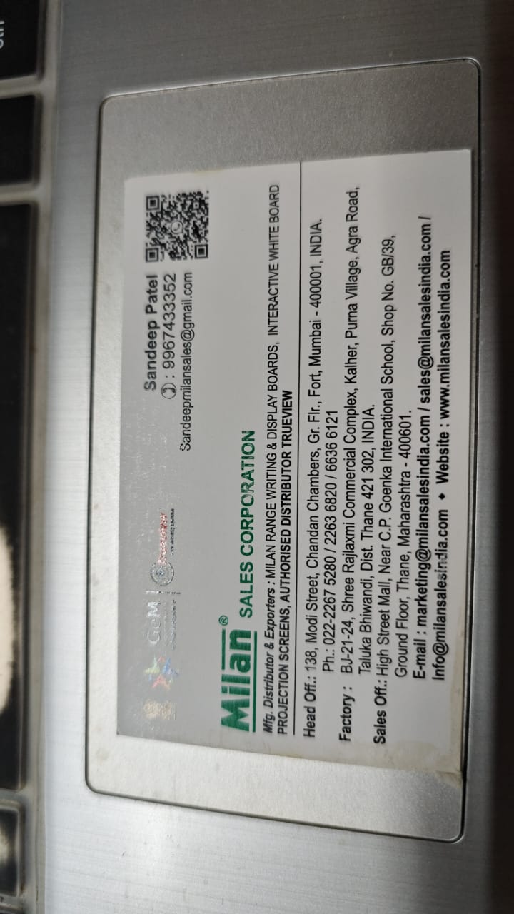 Range of writing & Display Board , white Board, projection Screen etc.