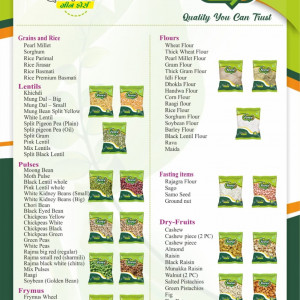 Grains, pulse, spices & Grocery etc.
