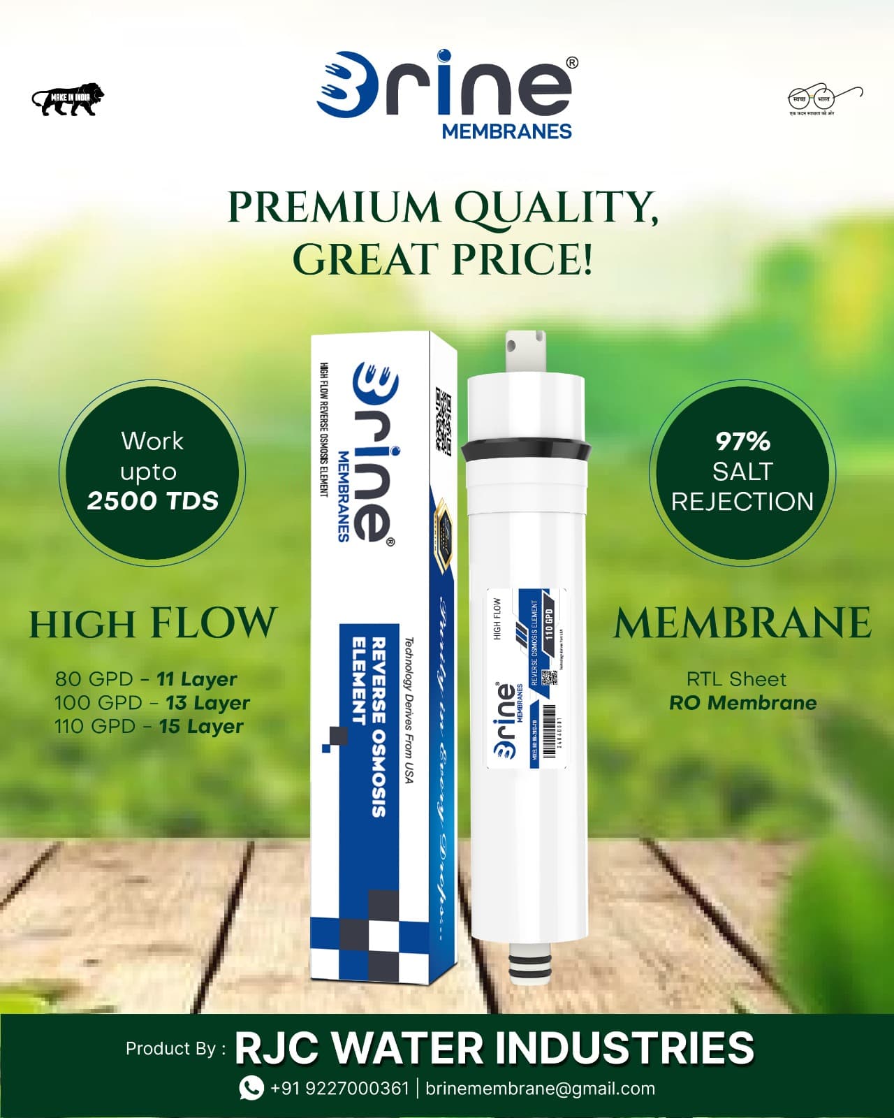 Water filtration Membranes