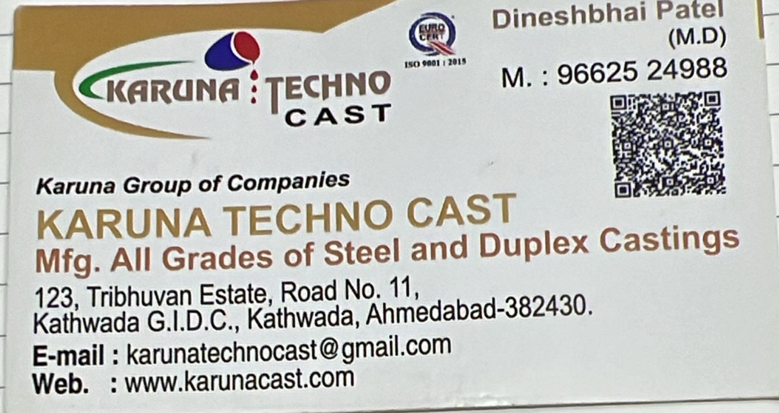 Mfg. of all grade of steel and duplex casting