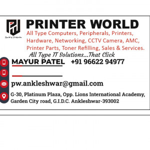 All type of computer, hardware, networking , cctv camera, printer parts, toner refilling sales & services
