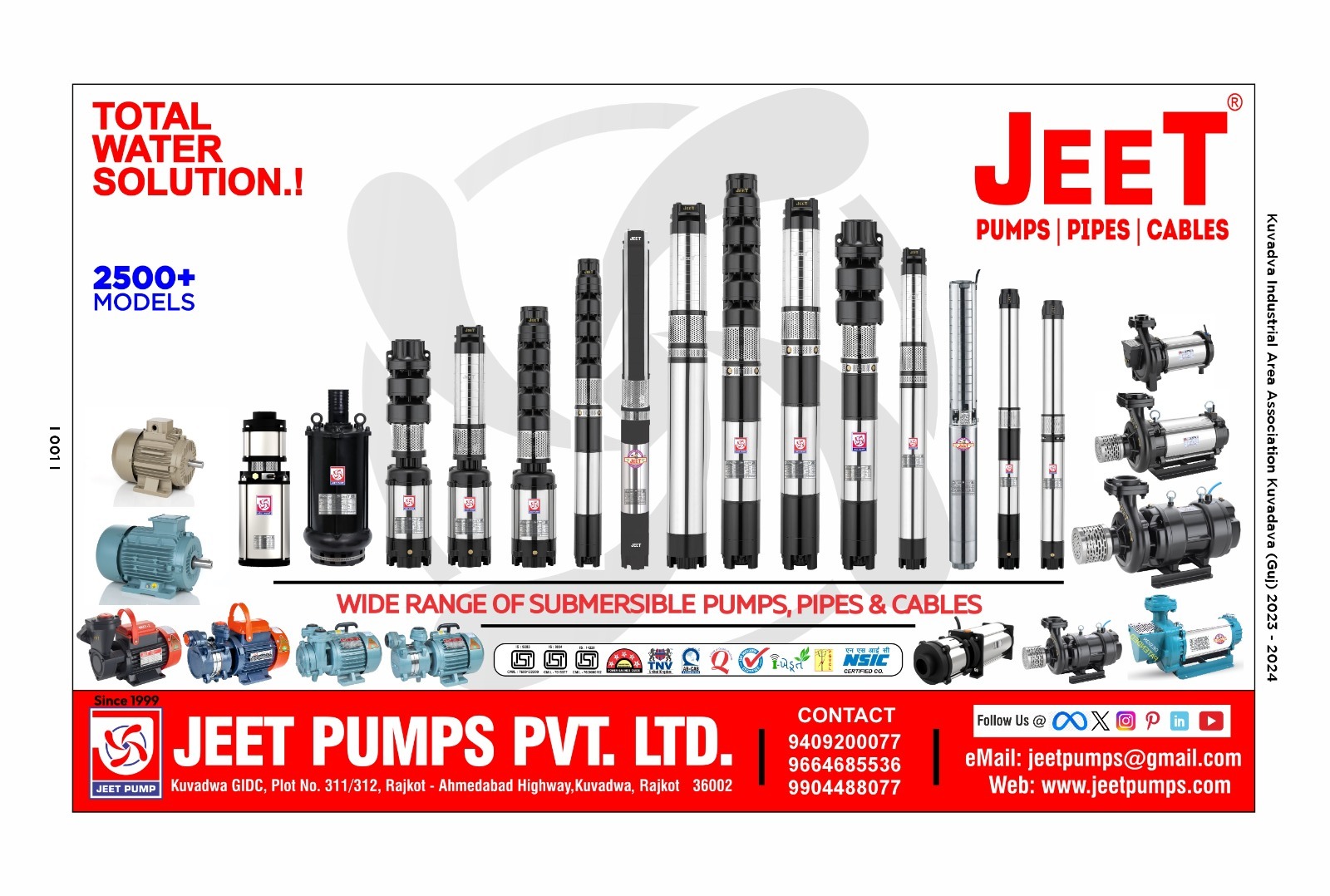 Submersible Pamp, pipes & Cables