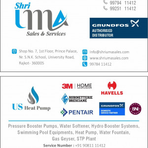 Pressure Booster Pump, Solar Water Heater etc.