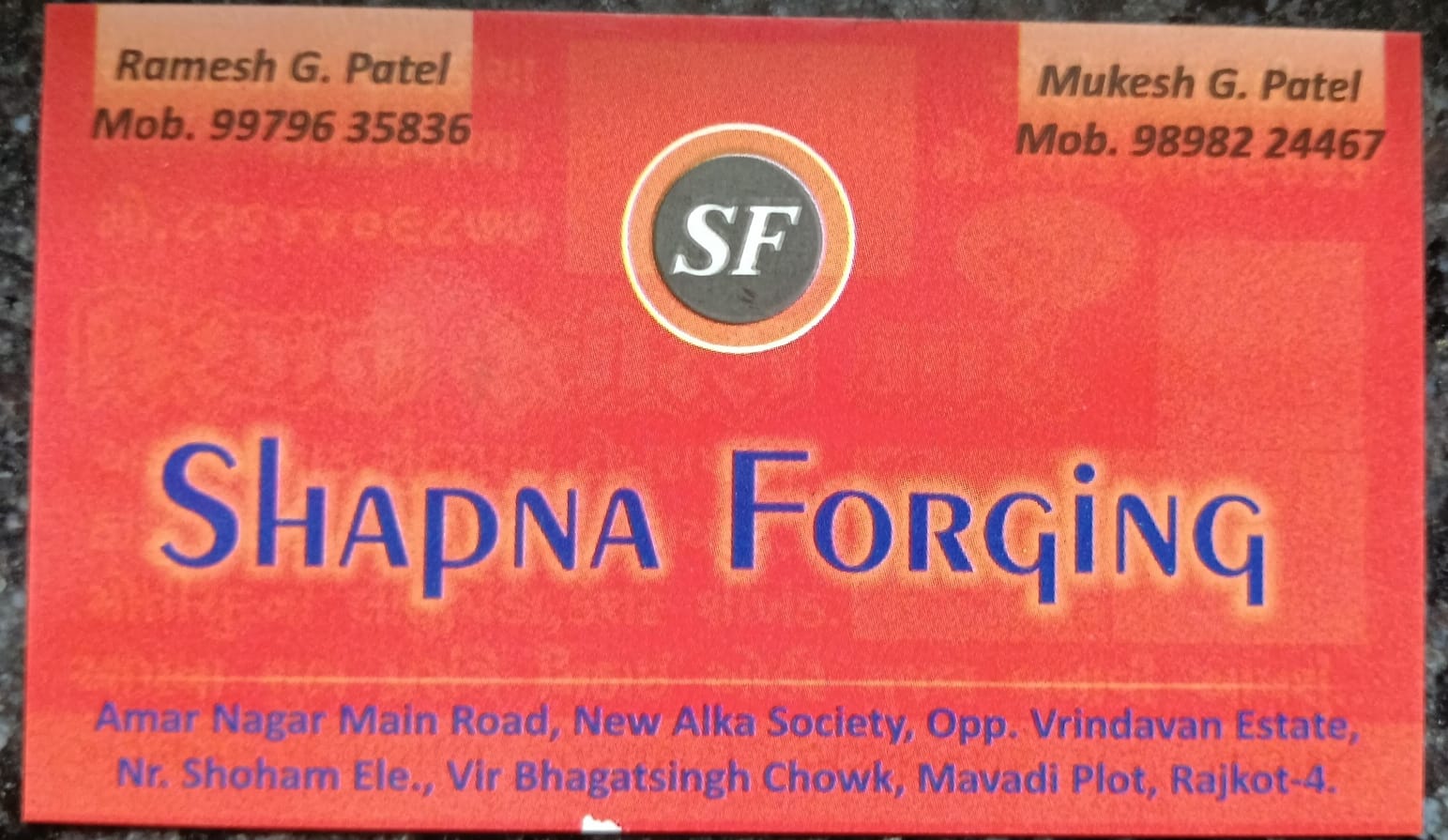 manufacturing of hot forgings of engine components.